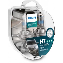 Set doua becuri auto far halogen H7 55W 12V Philips Extreme Vision Pro150 