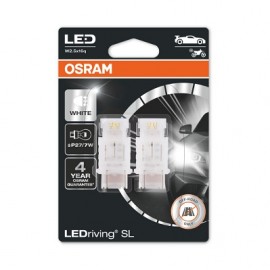 Set 2 becuri cu led 12V PY27/7W alb Osram 
