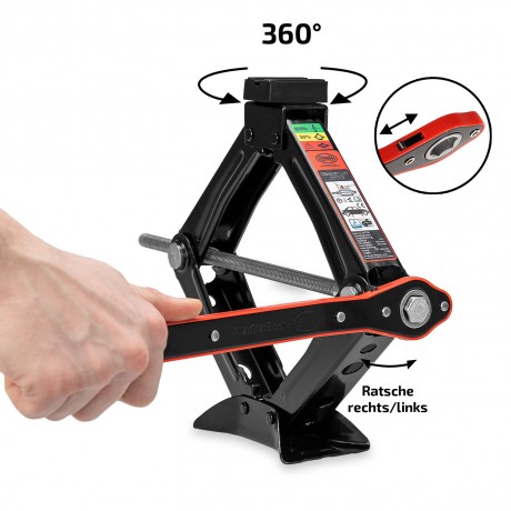 Cric depanare mecanic 1T Heyner Ultra Lift S Black