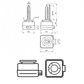 Bec auto cu xenon D3S 42V 35W Philips Xenon Vision 
