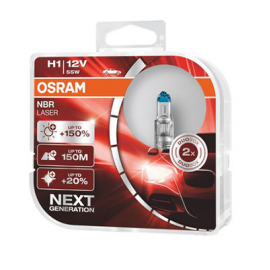 Set 2 becuri auto halogen H1 12V 55W Osram +150% 