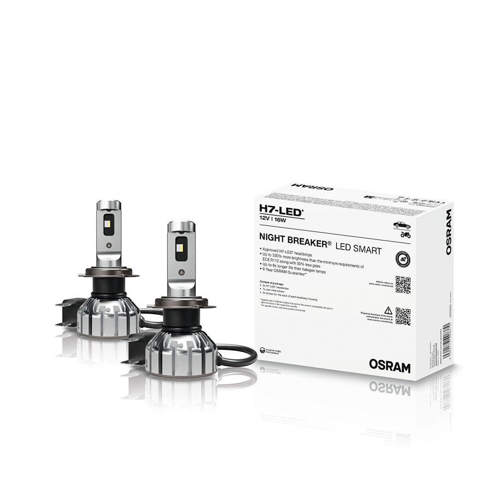 Set doua becuri led H7 Osram Night Breaker Smart cutie omologate RAR