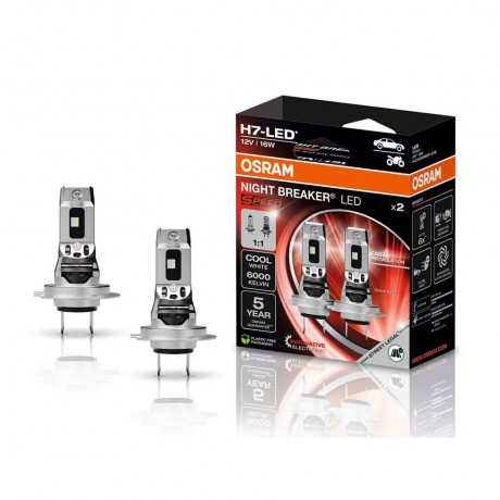 Set doua becuri led H7 Osram Night Breaker Speed omologate RAR