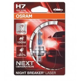 Bec autoturisme halogen H7 55W Osram Night Breaker Laser +150%