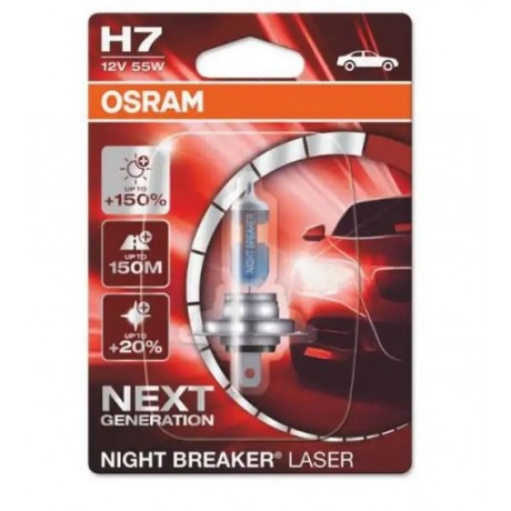 Bec autoturisme halogen H7 55W Osram Night Breaker Laser +150%