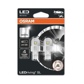 Set 2 becuri cu led 12V W16W alb Osram