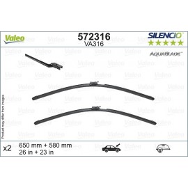 Set stergatoare parbriz 650/580mm Valeo Silencio VA316 Mercedes GLE V167 