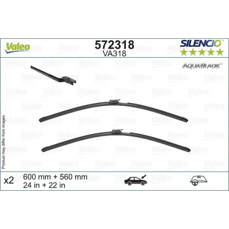 Set stergatoare parbriz 600/560mm Valeo Silencio VA318 Mercedes S Coupe/Cabrio