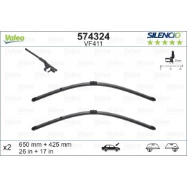 Set stergatoare de parbriz 650-425mm Valeo Silencio VF411 Ford Focus II Peugeot 207 