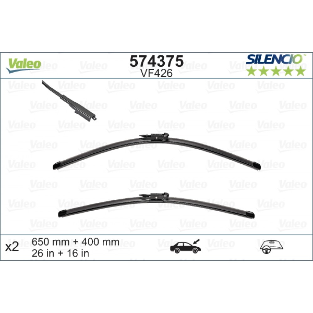 Set stergatoare parbriz Valeo Silencio 650/400 Opel Corsa D E