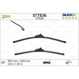 Set stergatoare de parbriz 600/500mm Valeo Silencio VF836 Bmw X5 X6 Range Rover