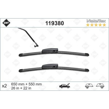 Set stergatoare parbriz SWF Visioflex 650/550 Renault Megane Scenic II