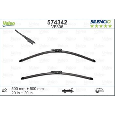 Set stergatoare parbriz Valeo Silencio 500-500MM BMW Seria 1 Mini Cooper