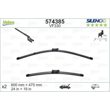 Set stergatoare parbriz Valeo Silencio 600/475 Skoda Yeti VW Caddy Golf VI Passat