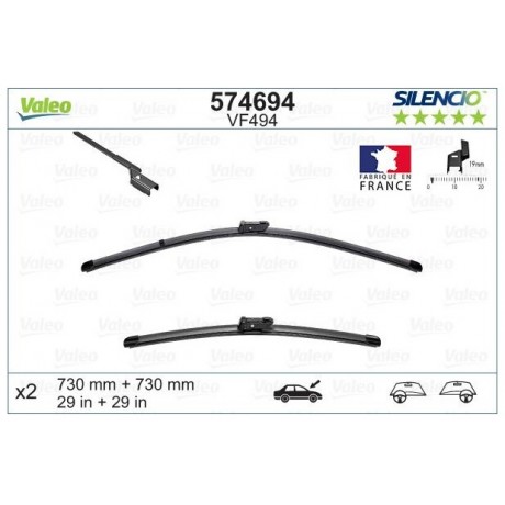 Set stergatoare parbriz Valeo 730-730mm Ford Focus III