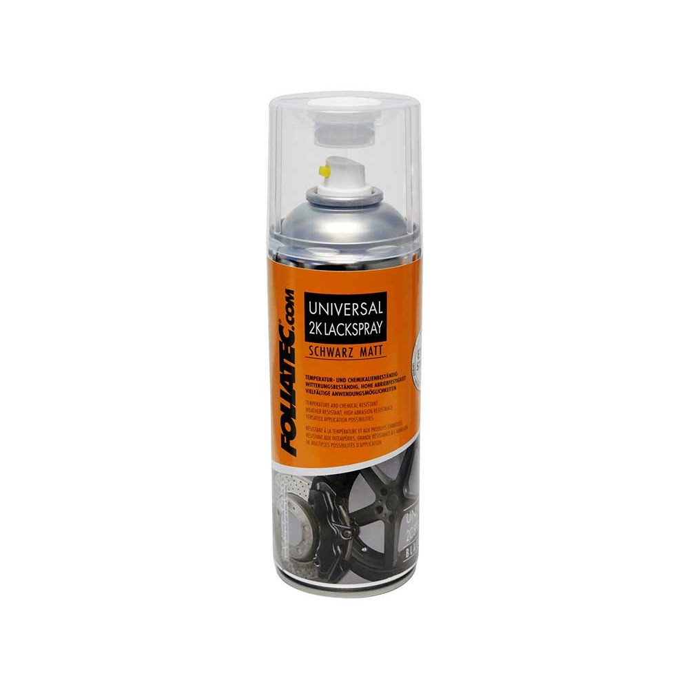 Vopsea universala spray Foliatec 2K 400ml negru mat