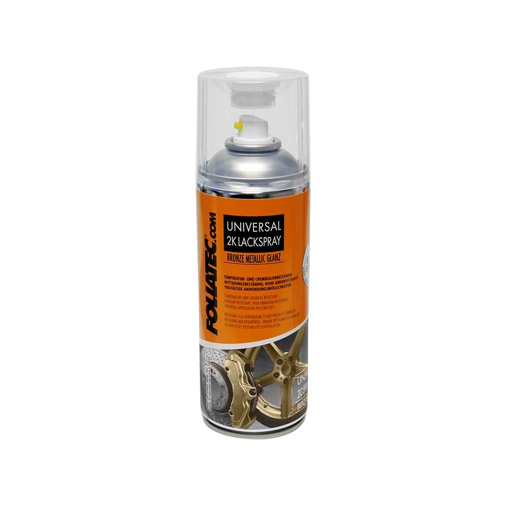 Vopsea universala spray Foliatec 2K 400ml bronz metalic lucios