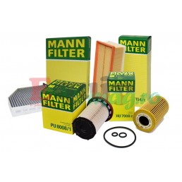 Pachet revizie filtre VW Passat B7 1.6TDI 105CP CAYC Mann Filter