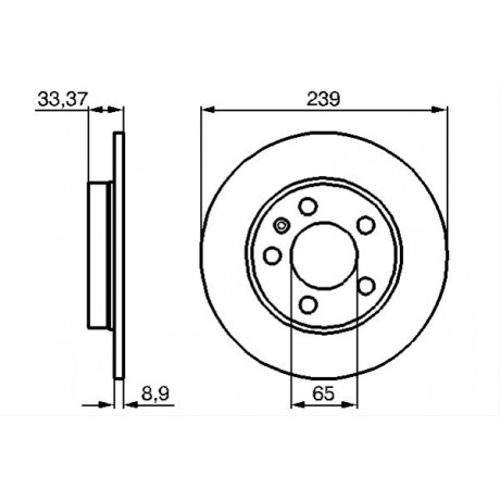 Discuri de frana punte spate Bosch VW Golf IV 0 986 478 481