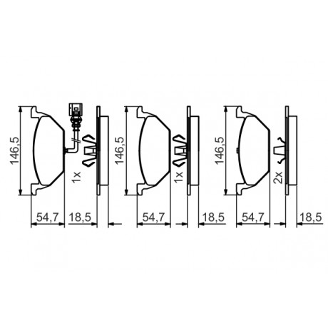 Set placute frana punte fata Bosch VW Golf 4 0986495213