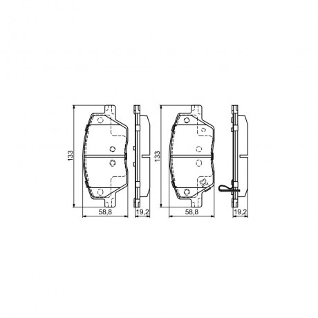 Set placute frana punte fata Bosch Fiat Tipo 0 986 495 392