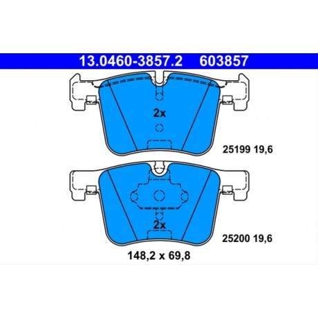 Set placute frana punte fata ATE BMW Seria 1(F20) 13.0460-3857.2