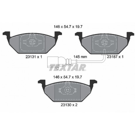 Set placute frana punte fata Textar VW Golf 4 2313101