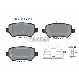 Set placute frana punte spate Textar Opel Astra H 2341703 