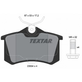 Set placute frana punte spate Textar VW Golf 4 2355402 