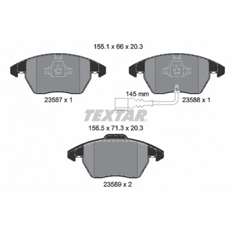 Set placute frana punte fata Textar VW Passat B6 2358701
