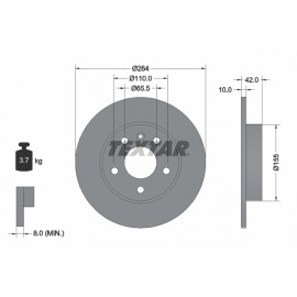 Discuri de frana punte spate Textar Opel Astra H 92092103 
