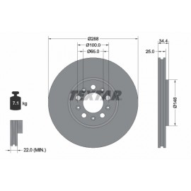 Discuri de frana punte fata Textar VW Golf IV 92106605 