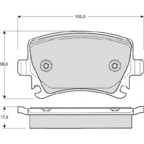 Set placute frana punte spate Starline VW Passat B6 BDS011S