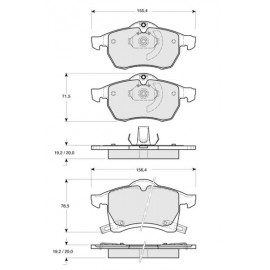 Set placute frana punte fata Starline Opel Astra H BDS081 