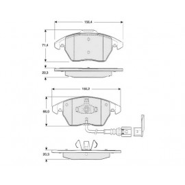 Set placute frana punte fata Starline VW Passat B6 BDS833P 
