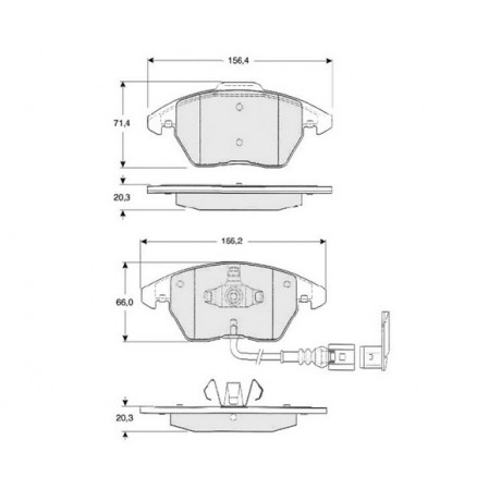 Set placute frana punte fata Starline VW Passat B6 BDS833P