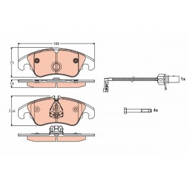 Set placute frana punte fata TRW Audi A4 B8 GDB1768 