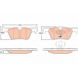 Set placute frana punte spate TRW BMW Seria 1(F20) GDB1919 