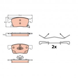 Set placute frana punte fata TRW Opel Astra K GDB2139