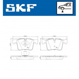 Set placute frana punte fata SKF BMW Seria 1(F20) VKBP 80103 