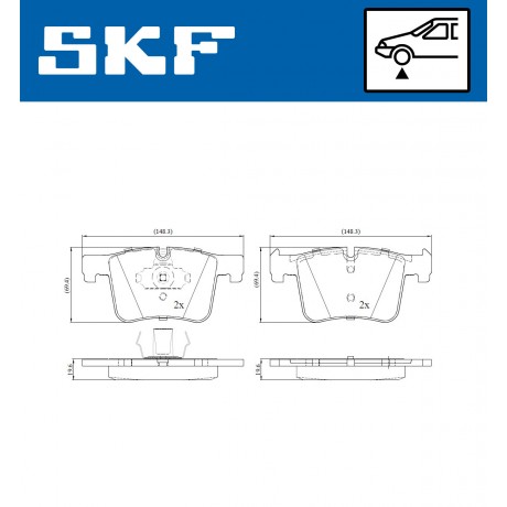 Set placute frana punte fata SKF BMW Seria 1(F20) VKBP 80103