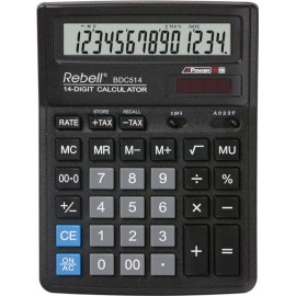 Calculator de birou Rebell BDC 514 cu 14 digiti culoare negru 