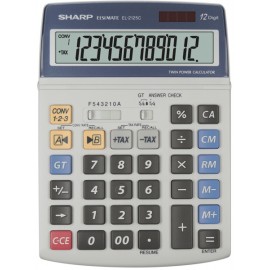 Calculator de birou cu 12 digiti si alimentare dual power SHARP EL-2125C 