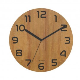 Ceas de perete pentru birou din bambus Unilux Palma 