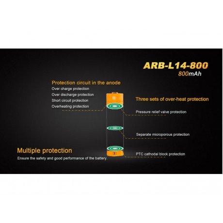 Baterie reincarcabila 14500 800mAh Fenix ARB-L 14-800
