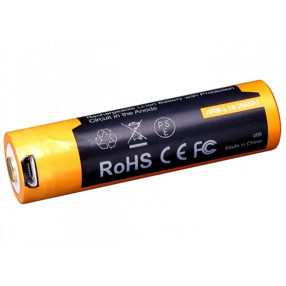 Baterie reincarcabila USB 18650 2600mAh Fenix ARB-L 18-2600U