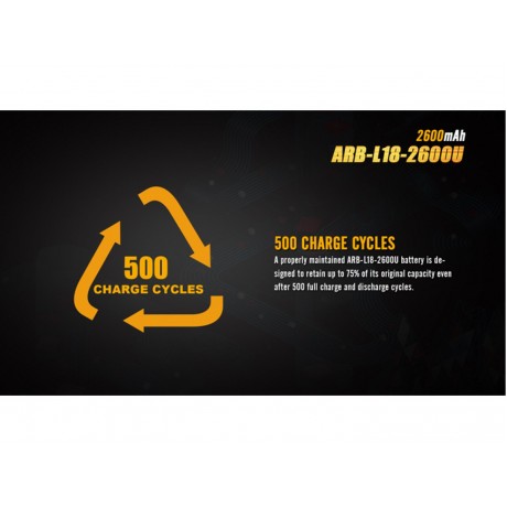 Baterie reincarcabila USB 18650 2600mAh Fenix ARB-L 18-2600U