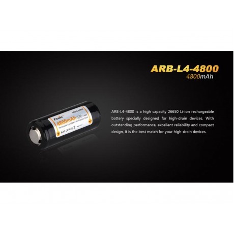 Baterie reincarcabila 26650 4800mAh Fenix ARB-L 4-4800