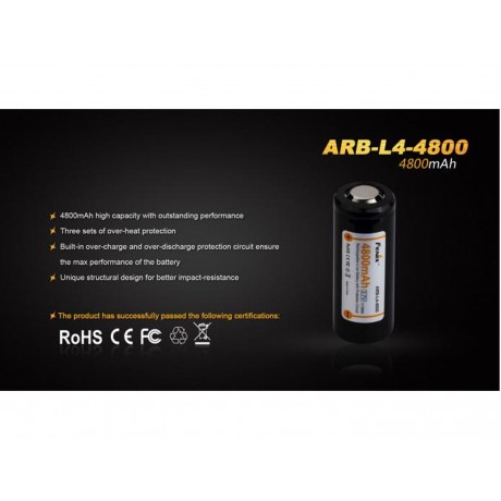 Baterie reincarcabila 26650 4800mAh Fenix ARB-L 4-4800