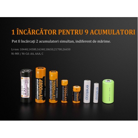 Incarcator baterii reincarcabile Fenix ARE-A2
